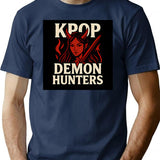 Kpop Demon Hunters (14) T-Shirt for Men & Women, T-Shirts Graphic Tee - Navy