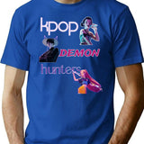 Kpop Demon Hunters (16) T-Shirt for Men & Women, T-Shirts Graphic Tee - Blue