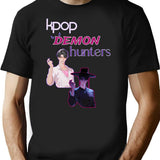 Kpop Demon Hunters (6) T-Shirt for Men & Women, T-Shirts Graphic Tee - Black