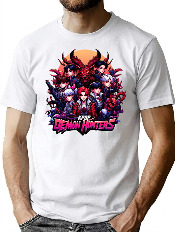 Kpop Demon Hunters (8) T-Shirt for Men & Women, T-Shirts Graphic Tee - White