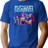 Kpop Demon Hunters (9) T-Shirt for Men & Women, T-Shirts Graphic Tee - Blue