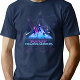 Kpop Demon Hunters T-Shirt for Men & Women, T-Shirts Graphic Tee - Navy