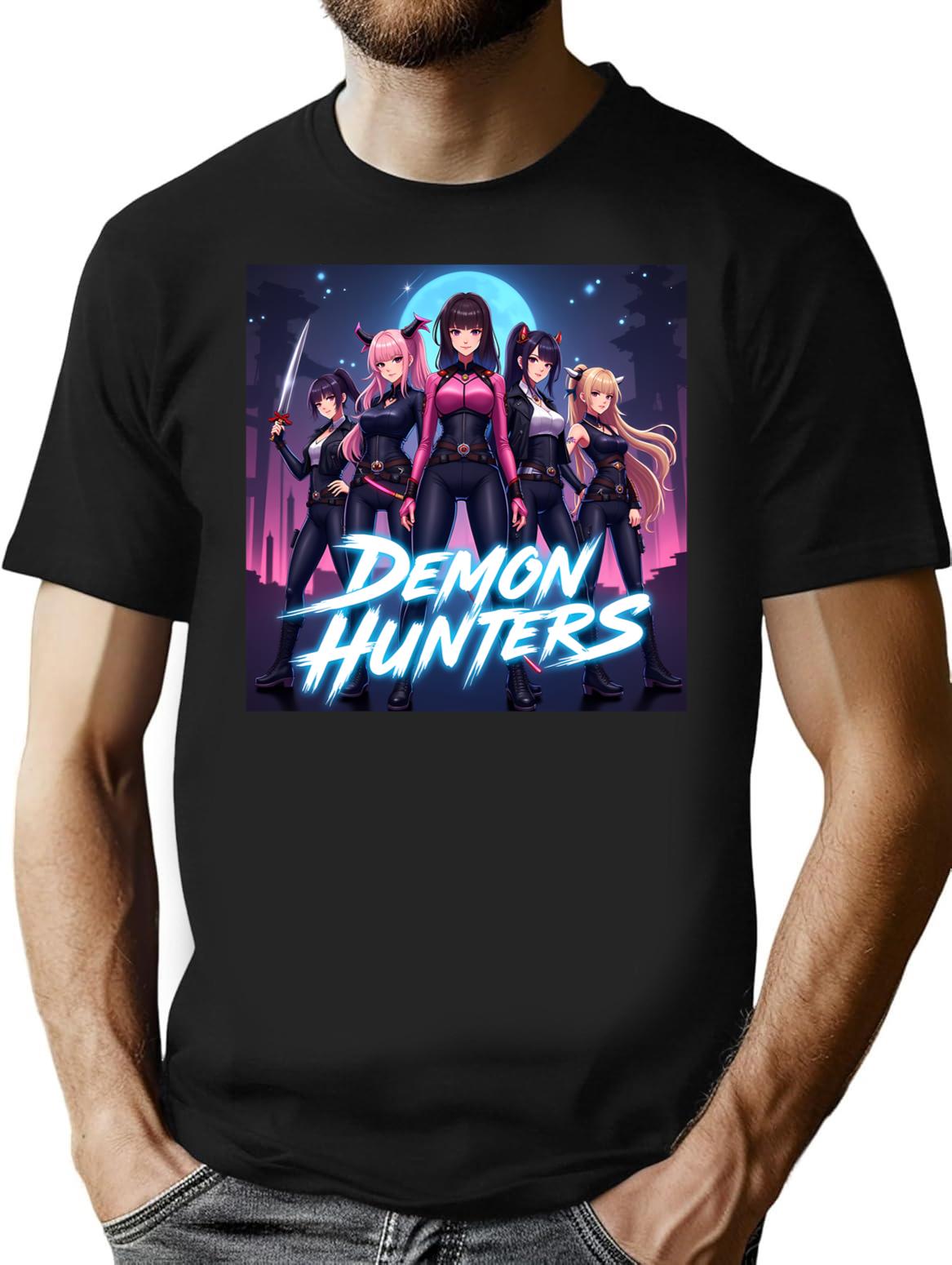 Kpop Demon Huntersdemon Hunterskpop Demon Hunters Rumikpop Demon Huntersk-Pop Demon Hunters Supernatural T-Shirt for Men & Women, T-Shirts Graphic Tee - Black