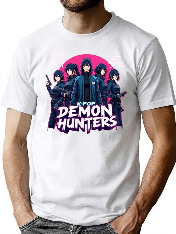 Kpop Demon Huntersk-Pop Demon Hunters Supernatural Idol Warriors Art Print - Unique K-Pop Fantasy Desig T-Shirt for Men & Women, T-Shirts Graphic Tee - White