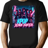 Kpop Demon Huntersk-Pop Demon Hunters Supernatural Idol Warriors Art Print - Unique K-Pop (2) T-Shirt for Men & Women, T-Shirts Graphic Tee - Black