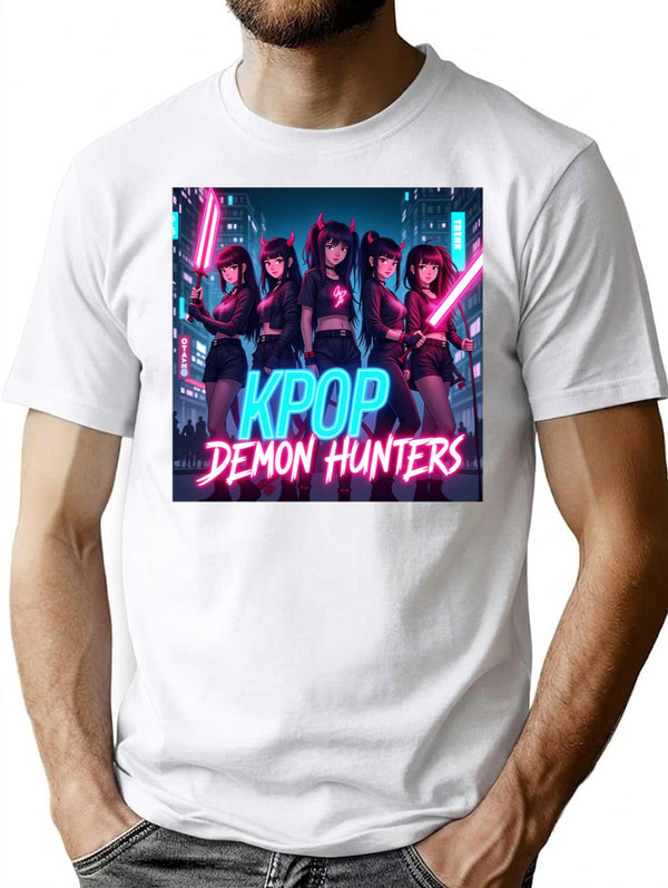 Kpop Demon Huntersk-Pop Demon Hunters Supernatural Idol Warriors Art Print - Unique K-Pop (2) T-Shirt for Men & Women, T-Shirts Graphic Tee - White