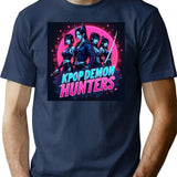 Kpop Demon Huntersk-Pop Demon Hunters Supernatural Idol Warriors Art Print - Unique K-Pop (3) T-Shirt for Men & Women, T-Shirts Graphic Tee - Navy