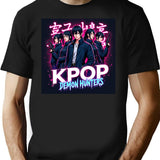 Kpop Demon Huntersk-Pop Demon Hunters Supernatural Idol Warriors Art Print - Unique K-Pop (4) T-Shirt for Men & Women, T-Shirts Graphic Tee - Black