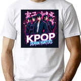 Kpop Demon Huntersk-Pop Demon Hunters Supernatural Idol Warriors Art Print - Unique K-Pop (4) T-Shirt for Men & Women, T-Shirts Graphic Tee - White