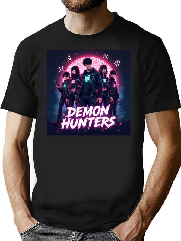 Kpop Demon Huntersk-Pop Demon Hunters Supernatural Idol Warriors Art Print - Unique K-Pop (5) T-Shirt for Men & Women, T-Shirts Graphic Tee - Black