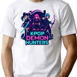 Kpop Demon Huntersk-Pop Demon Hunters Supernatural Idol Warriors Art Print - Unique K-Pop T-Shirt for Men & Women, T-Shirts Graphic Tee - White