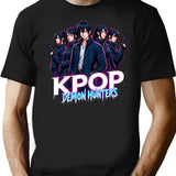 Kpop Demon Huntersk-Pop Demon Hunters Supernatural Idol Warriors Art Print T-Shirt for Men & Women, T-Shirts Graphic Tee - Black