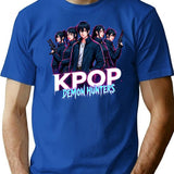 Kpop Demon Huntersk-Pop Demon Hunters Supernatural Idol Warriors Art Print T-Shirt for Men & Women, T-Shirts Graphic Tee - Blue