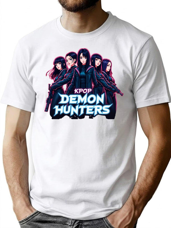 Kpop Demon Huntersk-Pop Demon Hunters Supernatural Idol Warriors T-Shirt for Men & Women, T-Shirts Graphic Tee - White