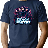 Kpop Demon Huntersk-Pop Demon Hunters Supernatural Idol Warriors T-Shirt for Men & Women, T-Shirts Graphic Tee - Navy