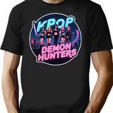 Kpop Demon Huntersk-Pop Demon Hunters Supernatural (2) T-Shirt for Men & Women, T-Shirts Graphic Tee - Black