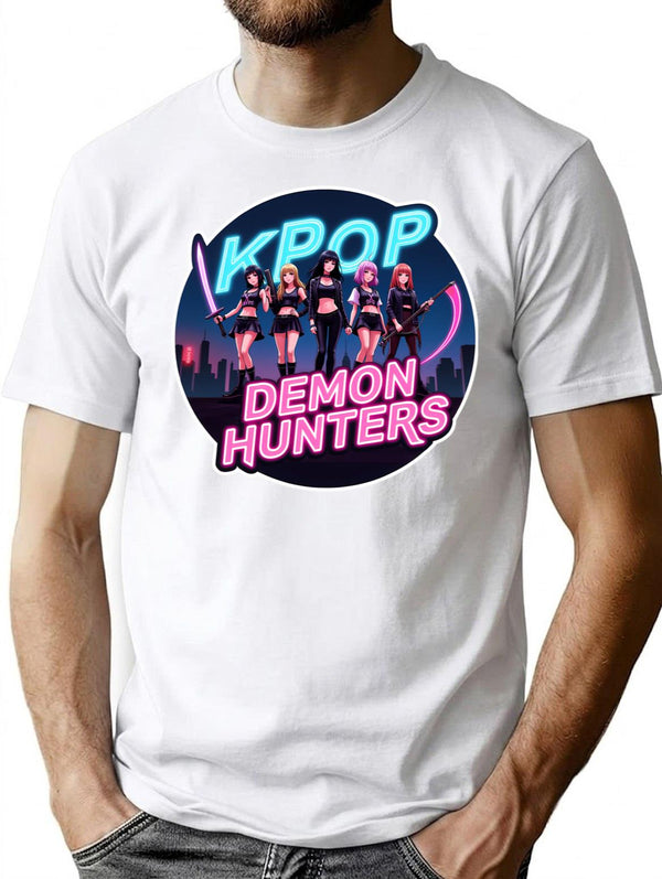 Kpop Demon Huntersk-Pop Demon Hunters Supernatural (2) T-Shirt for Men & Women, T-Shirts Graphic Tee - White