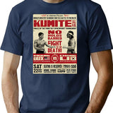Kumite Fight Poster T-Shirt for Men & Women, T-Shirts Graphic Tee - Navy