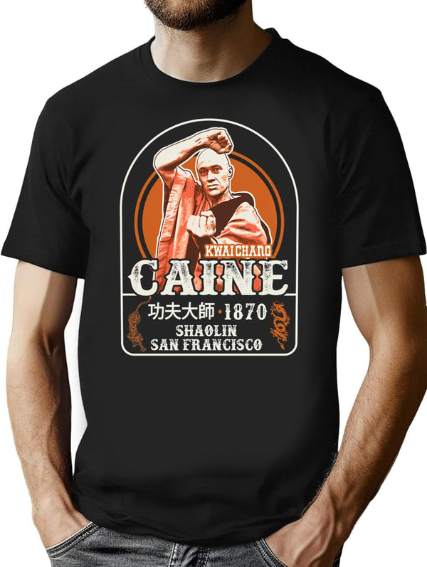 Kung Fu Kwai Chang Caine T-Shirt for Men & Women, T-Shirts Graphic Tee - Black