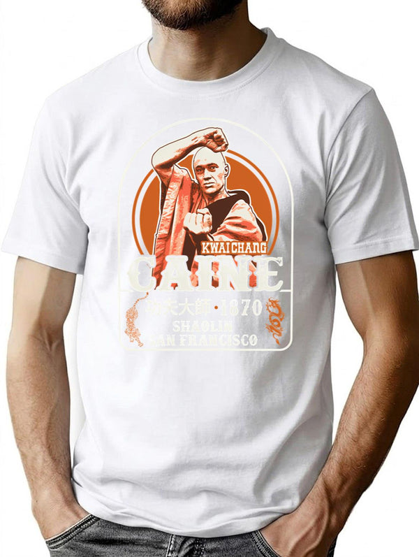 Kung Fu Kwai Chang Caine T-Shirt for Men & Women, T-Shirts Graphic Tee - White