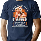 Kung Fu Kwai Chang Caine T-Shirt for Men & Women, T-Shirts Graphic Tee - Navy