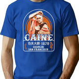 Kung Fu Kwai Chang Caine T-Shirt for Men & Women, T-Shirts Graphic Tee - Blue