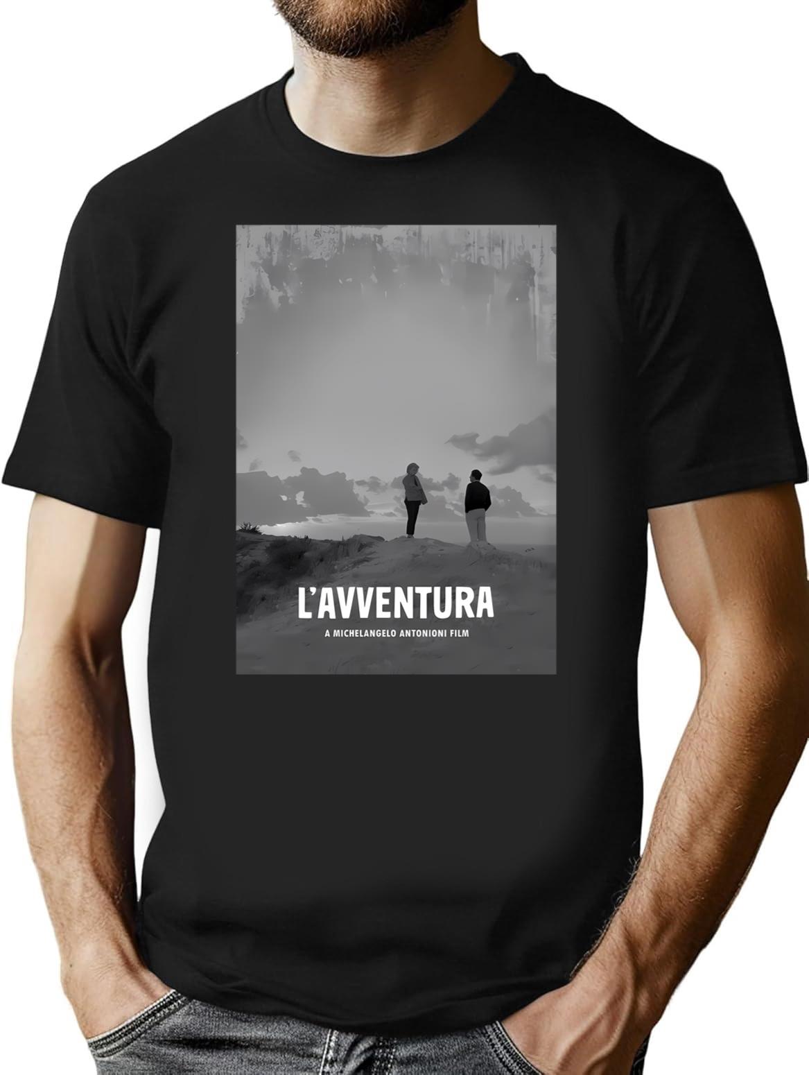 L'Avventura T-Shirt for Men & Women, T-Shirts Graphic Tee - Black