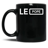 Leo Pope Word Black Coffee Mug