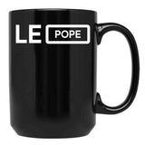 Leo Pope Word Black Coffee Mug - Black