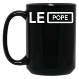 Leo Pope Word Black Coffee Mug