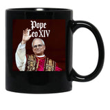 Leo Xiv Pope Leo Xiv New Pope Black Coffee Mug - Black