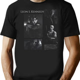 Leon Kennedy Resident Evil Vintage T-Shirt for Men & Women, T-Shirts Graphic Tee - Black