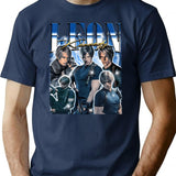 Leon Scott Kennedy Bootleg Vintage T-Shirt for Men & Women, T-Shirts Graphic Tee - Navy