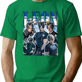 Leon Scott Kennedy Bootleg Vintage T-Shirt for Men & Women, T-Shirts Graphic Tee - Green