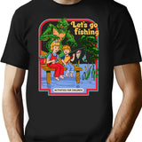 Let'S Go Fishing T-Shirt for Men & Women, T-Shirts Graphic Tee - Black