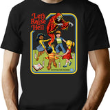 Let'S Raise Hell T-Shirt for Men & Women, T-Shirts Graphic Tee - Black