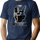 Lets Rock T-Shirt for Men & Women, T-Shirts Graphic Tee - Navy