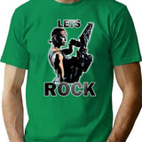 Lets Rock T-Shirt for Men & Women, T-Shirts Graphic Tee - Green
