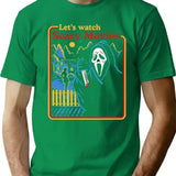 Lets Watch Scary Movies Scream Horror Active T-Shirt for Men & Women, T-Shirts Graphic Tee - Green