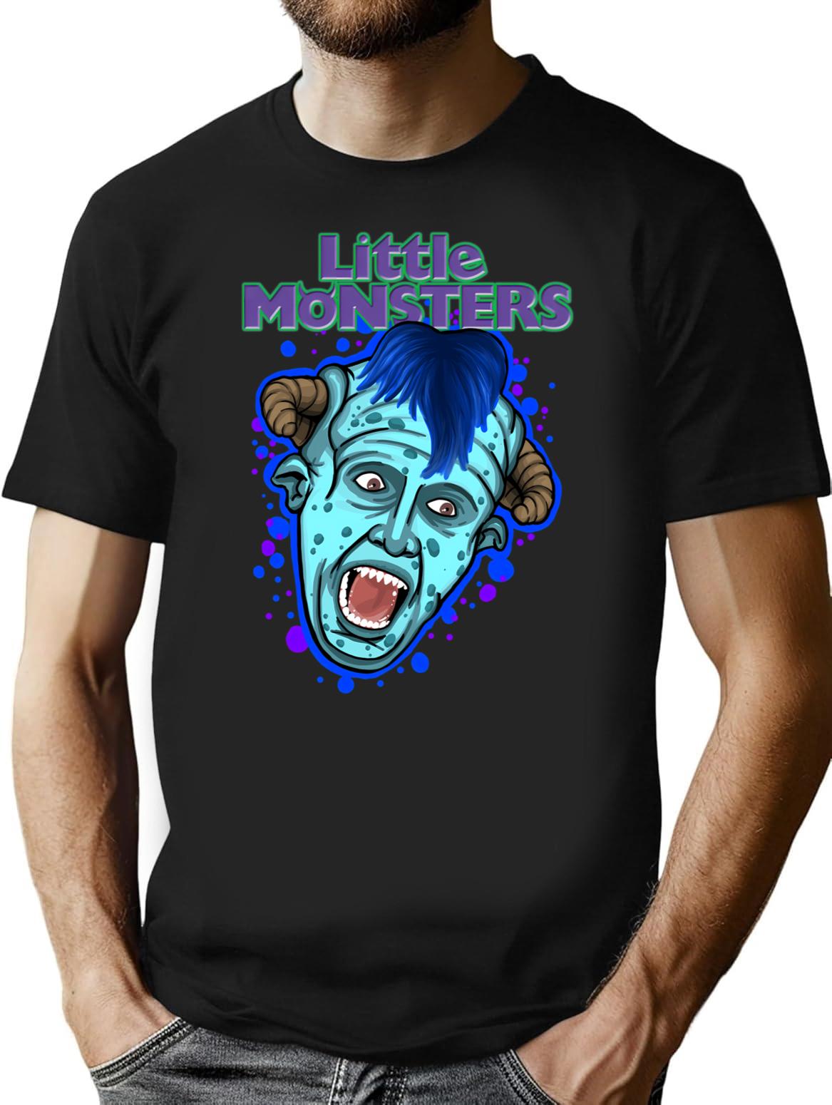 Little Monsters T-Shirt for Men & Women, T-Shirts Graphic Tee - Black