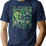 Loki Laufeyson Vintage Bootleg Essential Bootleg Graphic T-Shirt - Navy