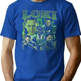 Loki Laufeyson Vintage Bootleg Essential Bootleg Graphic T-Shirt - Blue