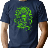 Love Cthulhu T-Shirt for Men & Women, T-Shirts Graphic Tee - Navy