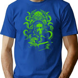Love Cthulhu T-Shirt for Men & Women, T-Shirts Graphic Tee - Blue