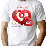 Love For Kpop Demon Hunters Kdh T-Shirt for Men & Women, T-Shirts Graphic Tee - White
