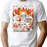Madd Maxx Football Vintage Retro Bootleg 90S Style Bootleg Graphic T-Shirt - White