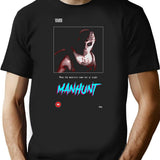Manhunt Vhs Movie Cover T-Shirt for Men & Women, T-Shirts Graphic Tee - Black