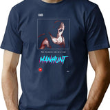 Manhunt Vhs Movie Cover T-Shirt for Men & Women, T-Shirts Graphic Tee - Navy
