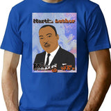 Martin Luther King Jr. Bootleg Graphic T-Shirt - Blue