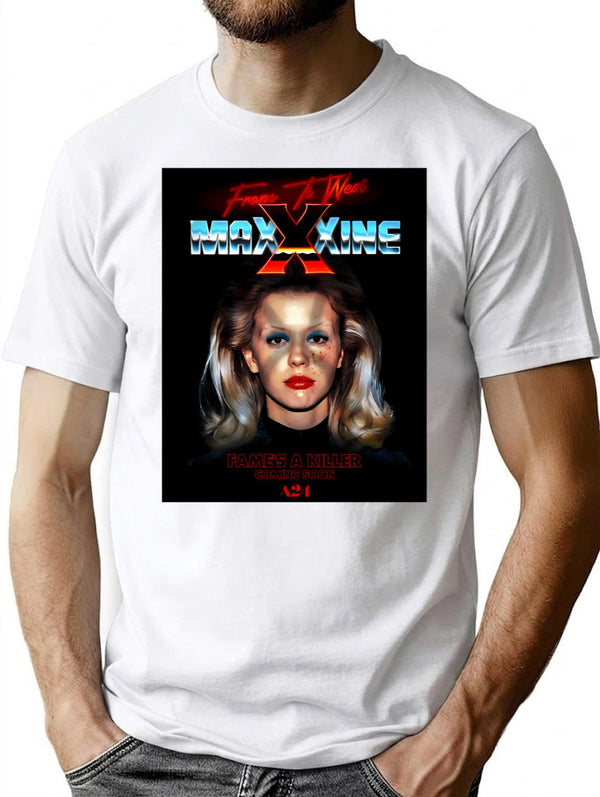 Maxxxine Poster T-Shirt for Men & Women, T-Shirts Graphic Tee - White